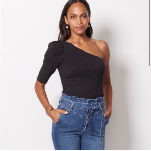 Nation LTD Kirstie Smocked One Shoulder Size Large NWT - Picture 2 of 7